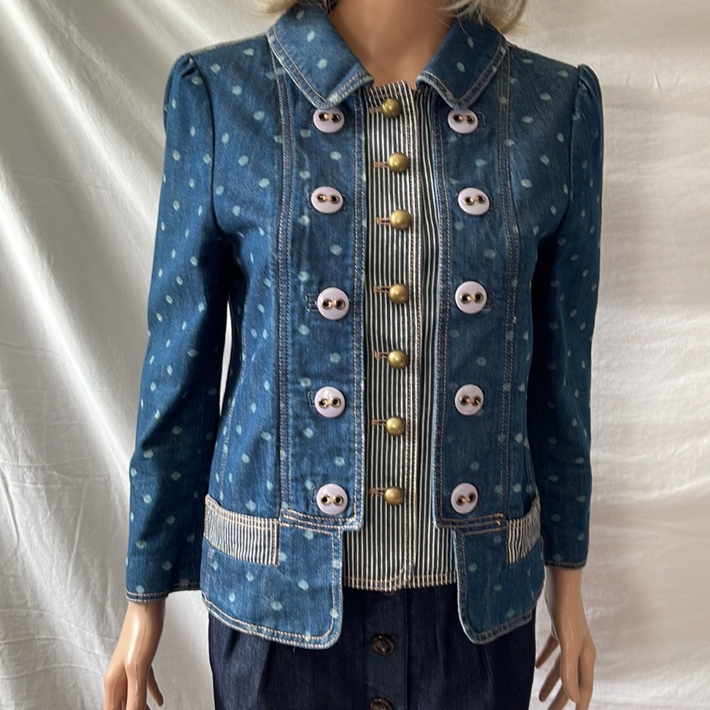 Marc Jacobs polka-dot denim jacket, size 8, EUC
